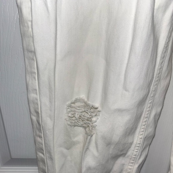 Aerie Beach Pants White linen Distressed - Picture 2 of 13